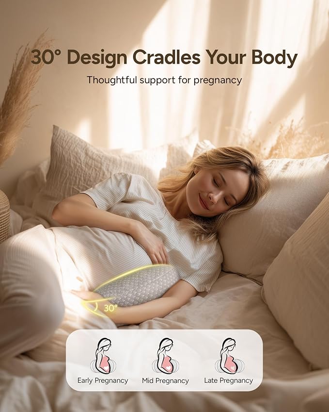 Pregnancy Wedge Pillow for Sleeping, Adjustable Maternity Pillow for Side - Image 3