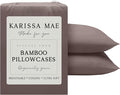 Karissa Mae Cooling Bamboo Viscose Standard Size Pillowcase Set | 100% by KARISSAMAE