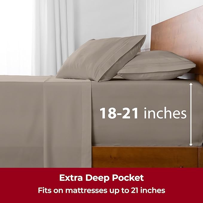 Mellanni Extra Deep Twin Sheets - Image 6