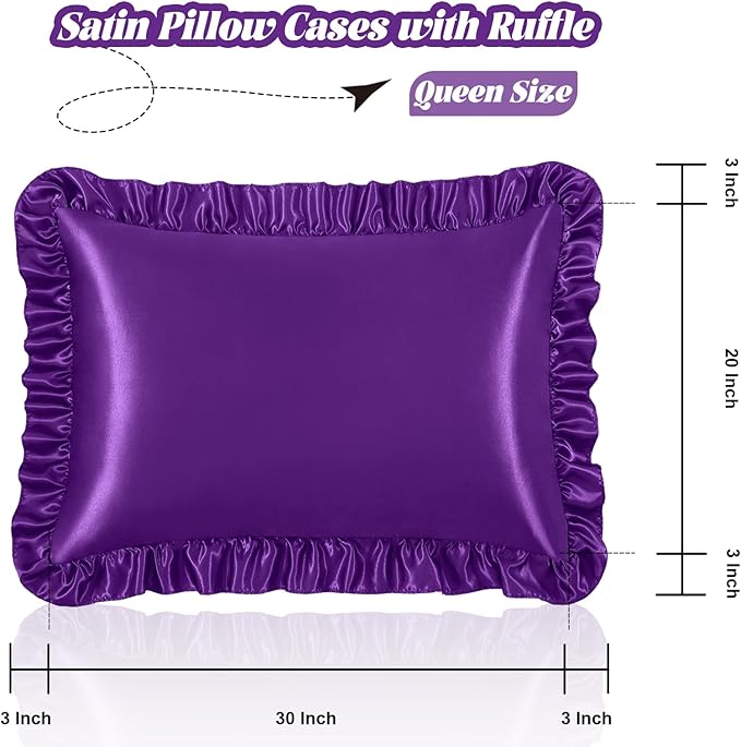 Homiest Ruffle Satin Pillowcase - Image 3