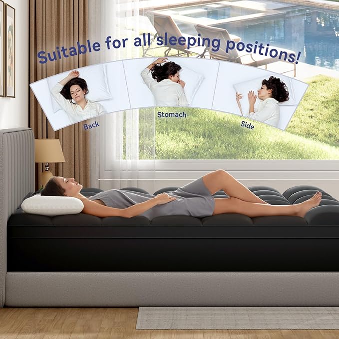 ELEMUSE Cal King Black Mattress Topper - Image 5