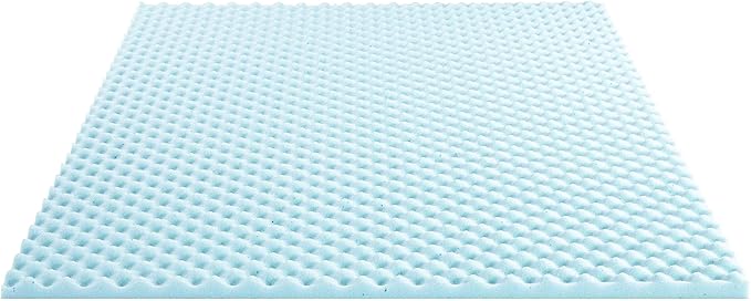 Best Price Mattress 1.5 Inch Egg Crate Memory Foam Mattress Topper, Cooling Gel - Image 7