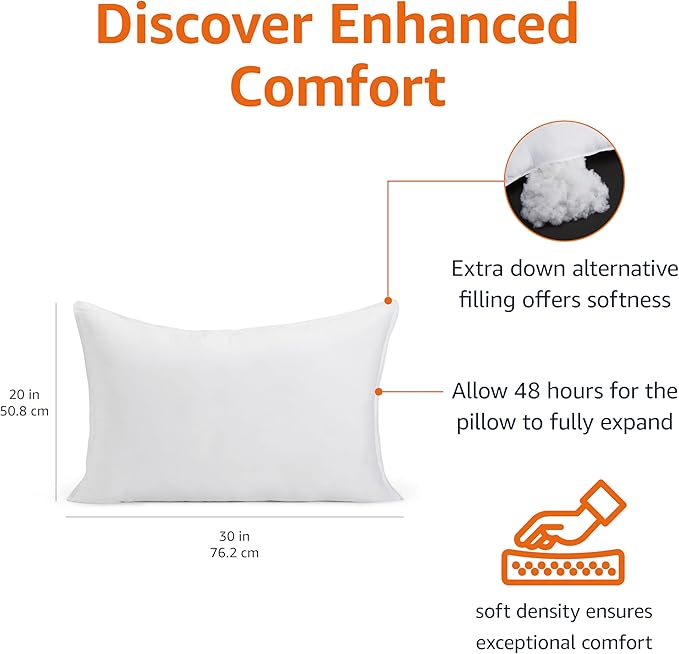 Amazon Basics Down Alternative Pillows - Image 2