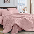 HEVUMYI Dusty Pink Twin Comforter Set by HEVUMYI