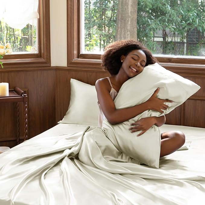 CozyLux Satin Sheets Full Size Sheets - Image 5