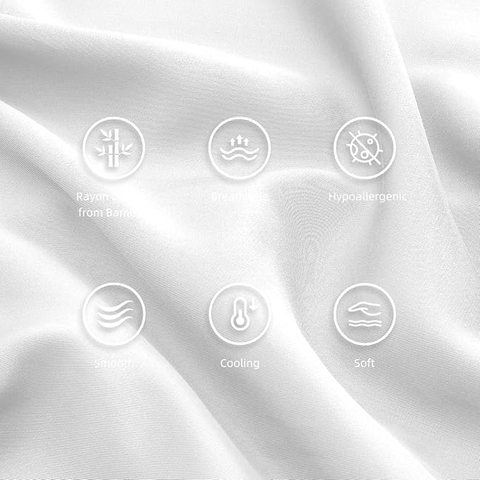 King Pillowcases, Cooling Viscose from Bamboo Pillow Covers - Image 5