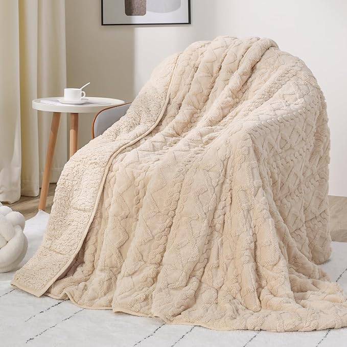 Drewin Weighted Blanket for Adults 12lbs, Soft Comfy Fleece Weighted Blankets by Home