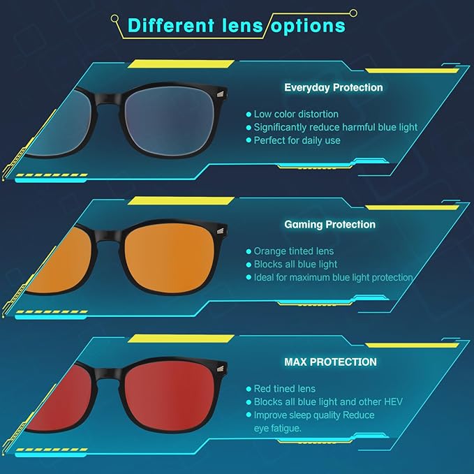 Red Lens Glasses Blue Light Glasses Men Women - Image 4