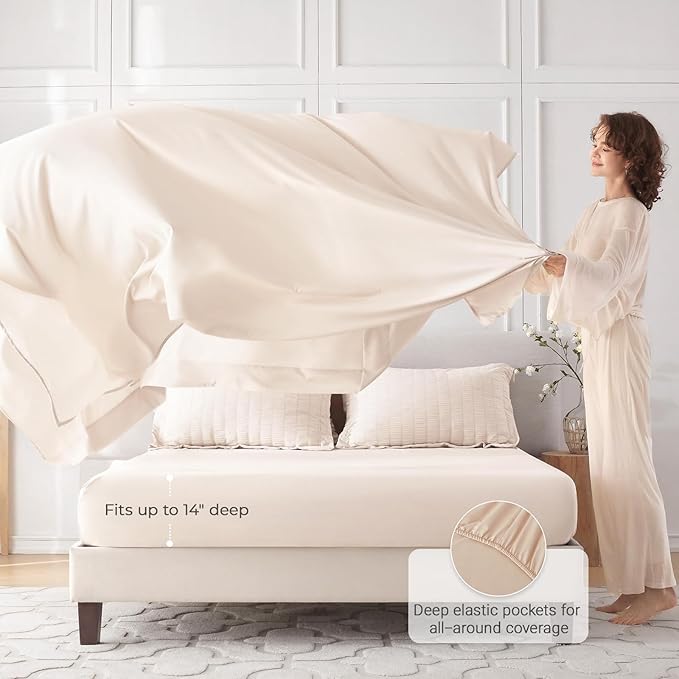 MUXHOMO 5 Pieces Twin Comforter Set, Seersucker Bed in a Bag Twin Size - Image 3