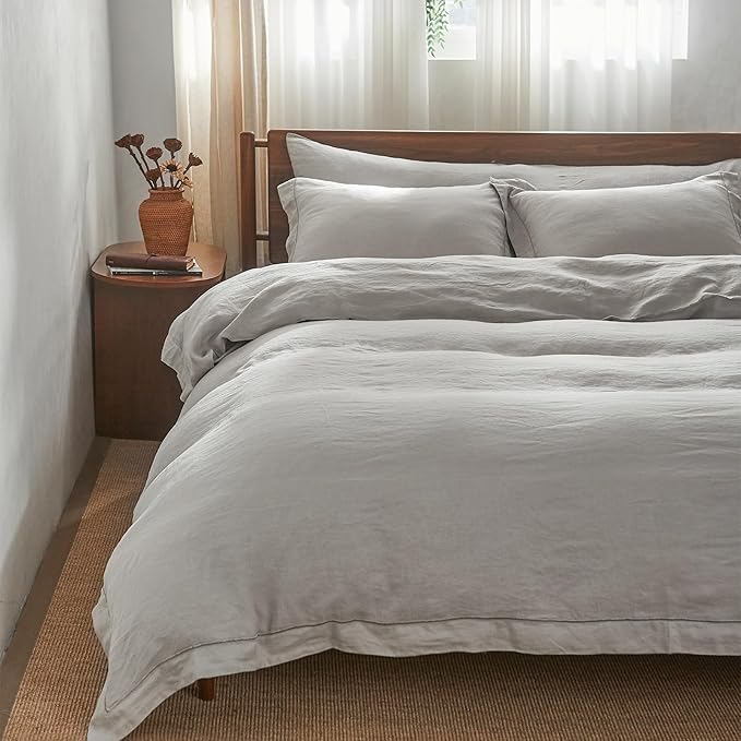 Simple&Opulence 100% Washed Linen Duvet Cover - Image 8