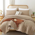 ROSGONIA Oversized Queen Comforter Taupe Brown by ROSGONIA