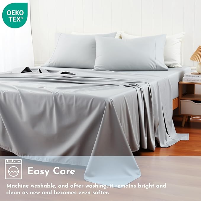 Cotton Flat Sheets Only, 600 TC 100% Cotton Flat Sheet Top Sheet Only, Cal King - Image 8
