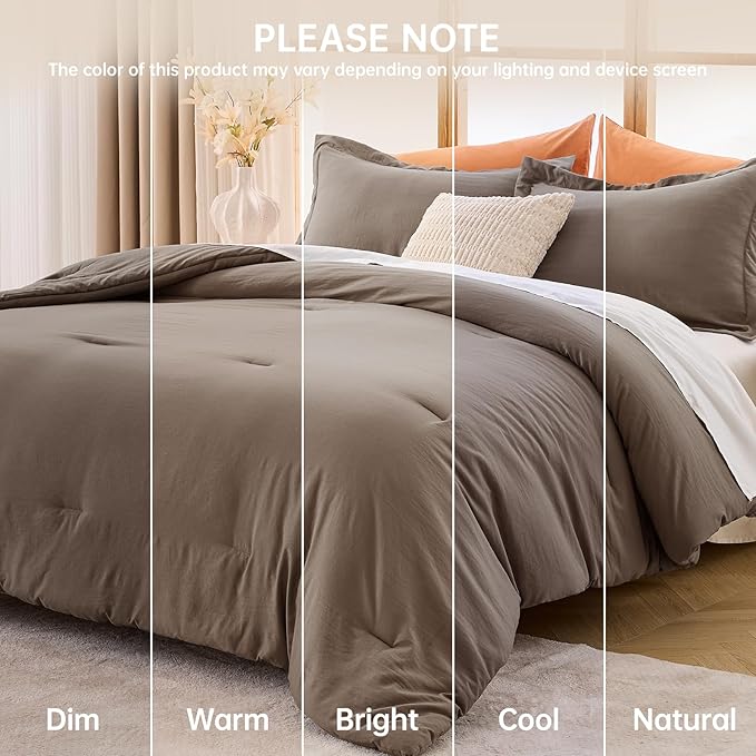 MUXHOMO Full Comforter Sets, All Season Ultra Soft Down Alternative Bedding - Image 9