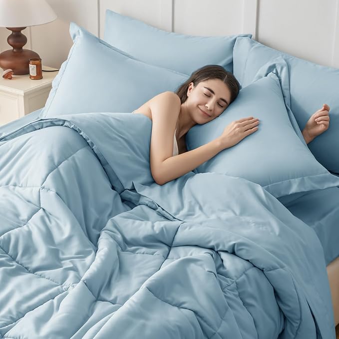JOLLYVOGUE California King Comforter Set, Ultra-Soft Bed in a Bag Cal King Size - Image 7
