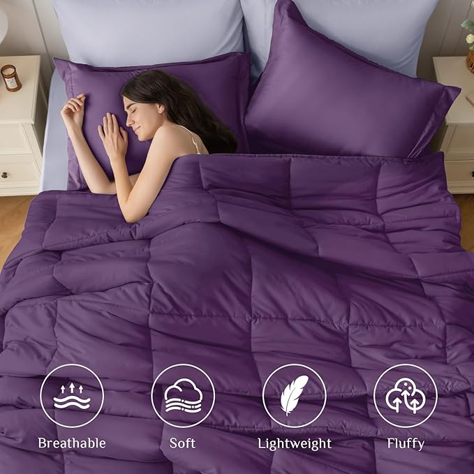 JOLLYVOGUE Twin Comforter Set, Ultra-Soft Bed in a Bag Twin Size 5 Pieces - Image 2