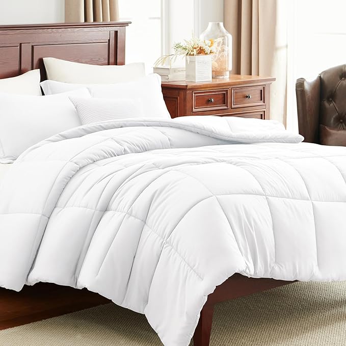 CozyLux Twin/Twin XL Comforter Set White - Image 8