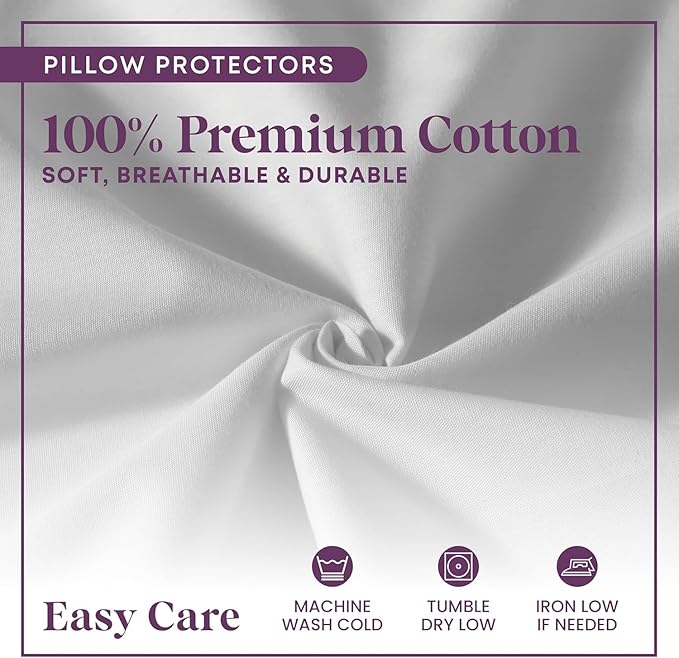 CirclesHome Wedge Pillow Cover 100% Cotton, Zippered Wedge Pillow Case Protector - Image 5