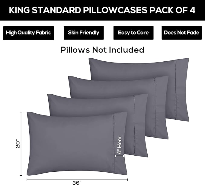 Utopia Bedding King Standard Pillow Cases - Image 3