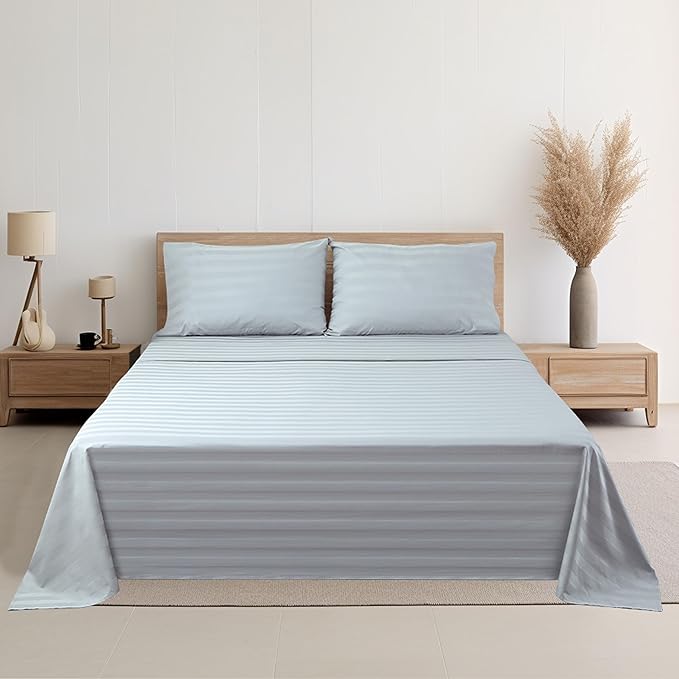 Cotton King Flat Sheet Only, 600 Thread Count 100% Egyptian Cotton Top Sheet - Image 8