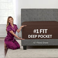 Full Fitted Sheet – Deep Pocket Full Size Fitted Sheets Only Real 16” Fitted by DeaLuxeBedding