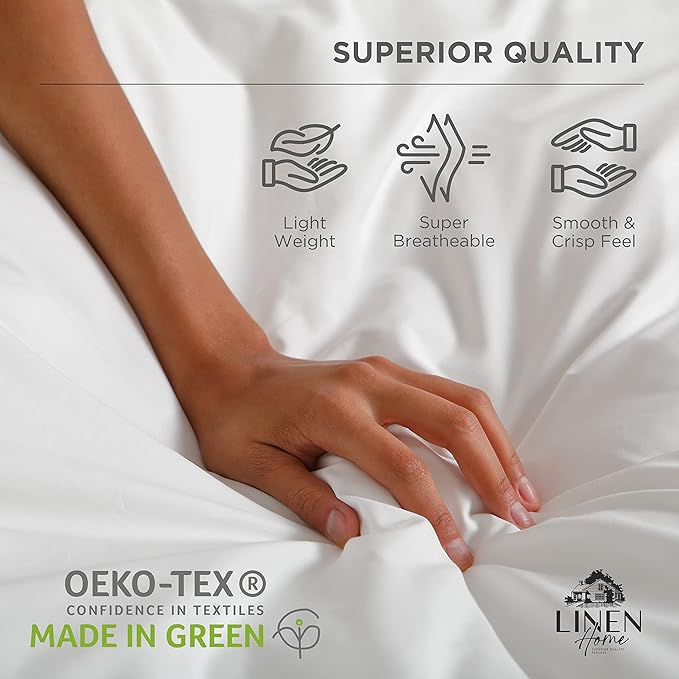 100% Cotton Percale Queen Fitted Sheet, Pastel Turk, 1 Deep Pocket Fitted Sheet - Image 5