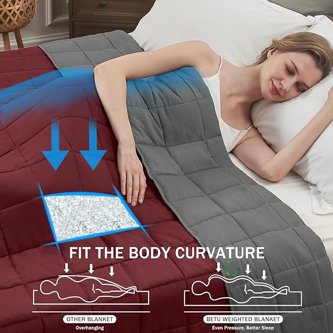 Weighted Blanket for Adults 12lbs, Twin Full Size Cooling Heavy Throw Blanket - Image 2