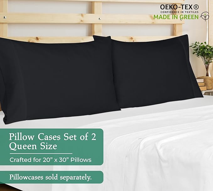 Royale Linens Queen Pillowcase Set of 2 - Image 2