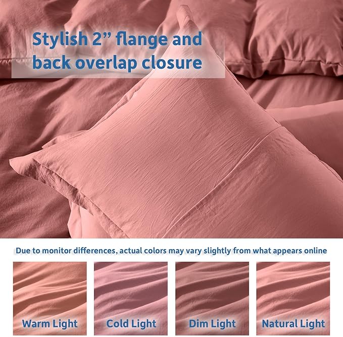 Nestl Pink Clay Duvet Cover King Size - Image 8