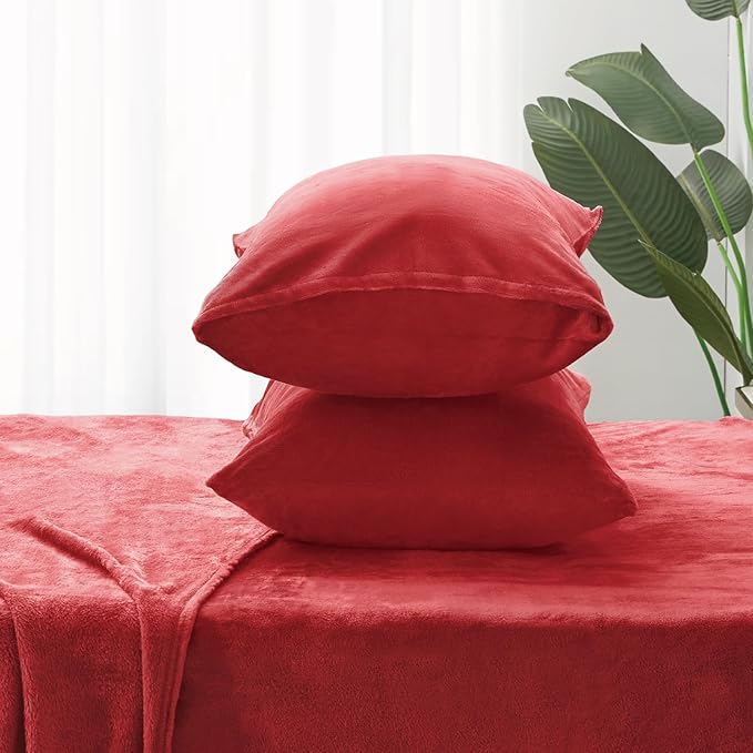 BEDELITE Flannel Sheets Twin Size Red - Image 7