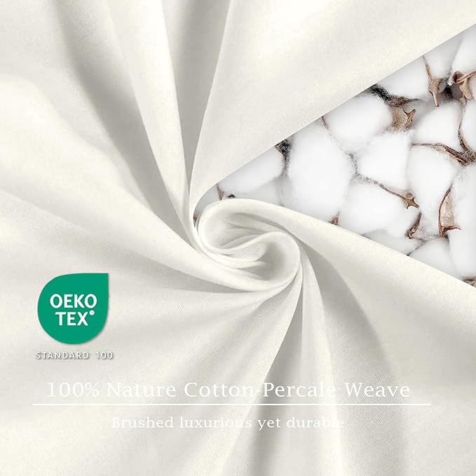 FreshCulture Pure Cotton Fitted Sheets California King Size, 300 Thread Count - Image 6
