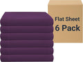 ZPECC Queen Flat Sheet Only 6 Pack, Durable Dark Purple Top Bed Sheets by ZPECC-ABrandThatHasBeenFocusedOnBabyProductsFor18Years