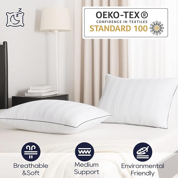 downluxe Bed Pillows Queen Size Set of 2 - Image 6
