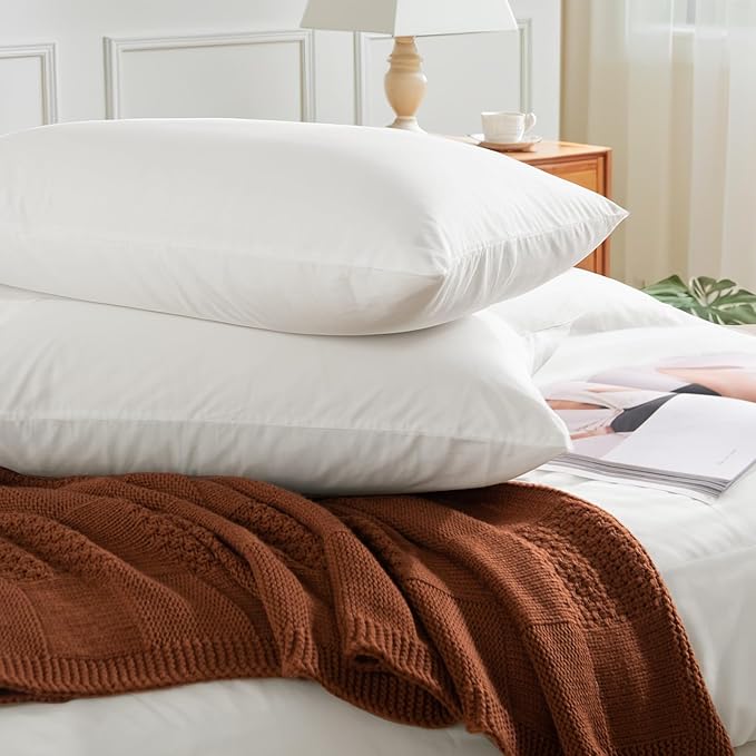 NEXHOME PRO Cotton Duvet Cover Kids Twin Size Linen Look White Organic Natural - Image 5