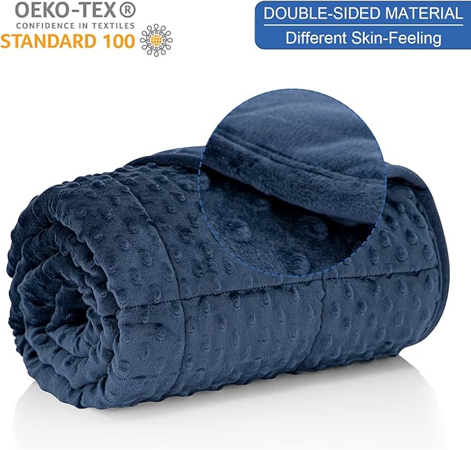 Huloo Sleep Kids Weighted Blanket Twin 5lbs Breathable Soft Minky Weighted - Image 2