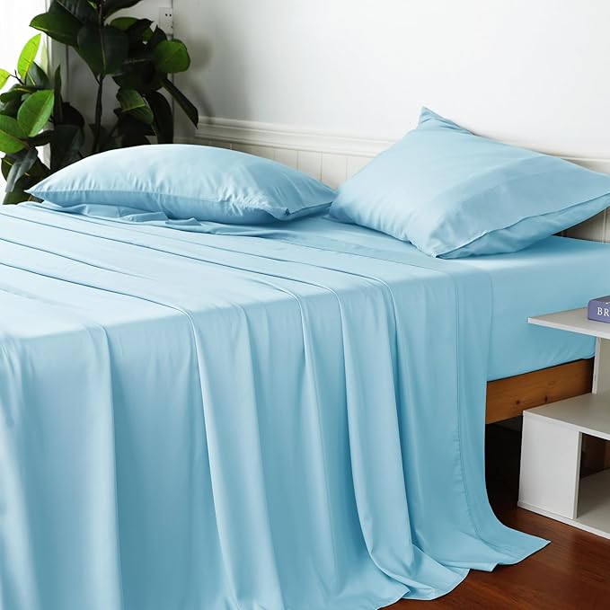 Bamboo Viscose Flat Sheets Only, Sateen Weave Calking Size Flat Sheet Only - Image 5