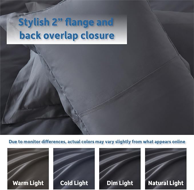 Nestl Dark Grey Duvet Cover Full Size - Image 8