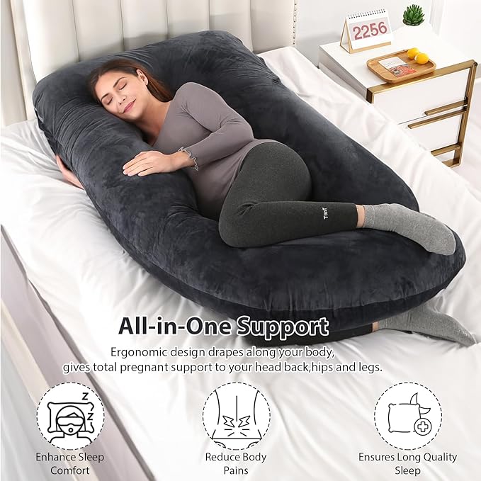 BATTOP Pregnancy Pillows for Sleeping, Full Body Maternity Pillow for Side - Image 4