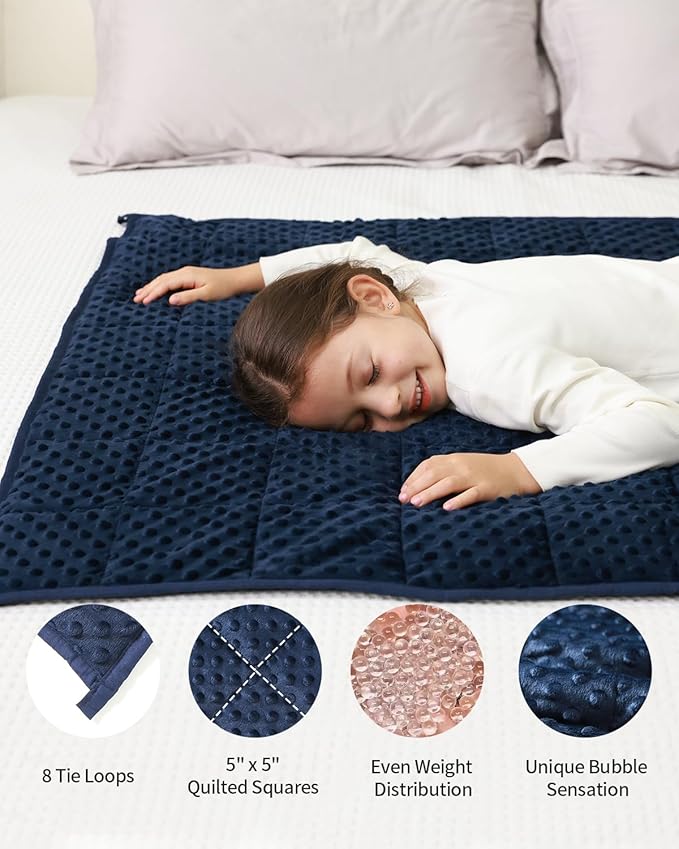 Mr. Sandman Weighted Blanket 5LBS 36 x 48 Inches, Minky Dots Heavy Blanket - Image 4