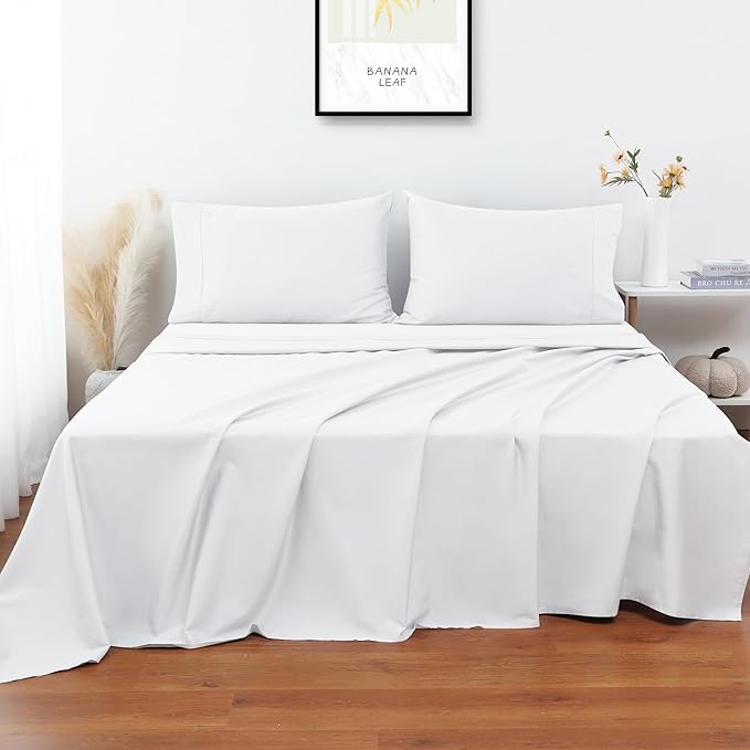 Flat Sheet Only 2 Pack, Calking Size 400 Thread Count 100% Egyptian Cotton Flat - Image 4