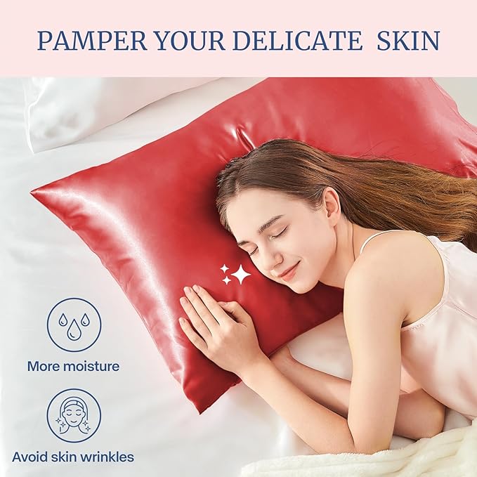 BEDELITE Satin Pillowcase for Hair and Skin, Super Soft Similar to Silk Pillow - Image 3