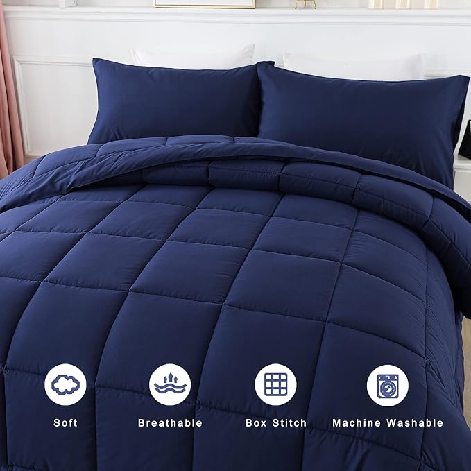 DOWNCOOL Blue Full Size Comforter Set - Image 3
