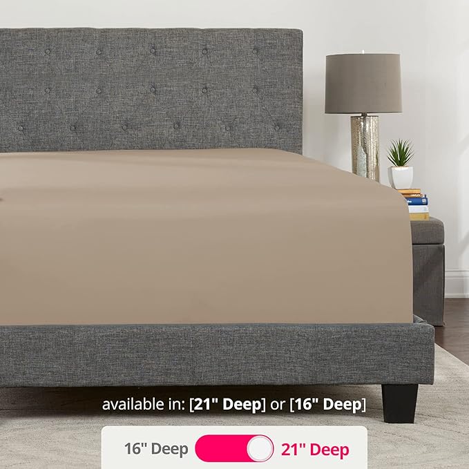 California King Fitted Sheet Deep Pocket – Cal King Fitted Sheet Only – 21” Cal - Image 3