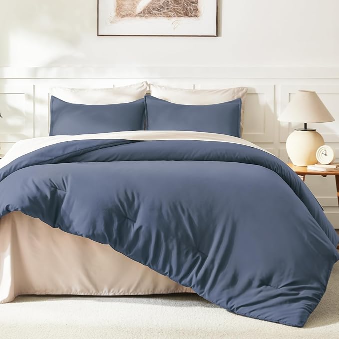 Litanika Comforters Bluish Grey Twin/Twin XL Size, 2 Pieces Lightweight Solid - Image 6