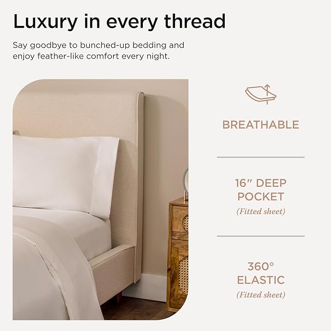 Threadmill Luxury 800 Thread Count California King 100% Cotton Sheets - Image 5