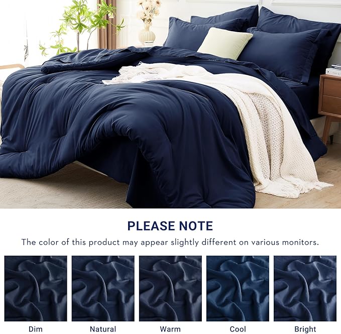 MUXHOMO 5 Pieces Twin Comforter Set, Soft Bed in a Bag Twin Size, All Season - Image 7