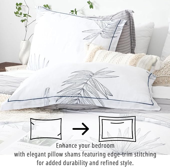 LEMIROE Botanical Cotton Comforter King Size - Image 3
