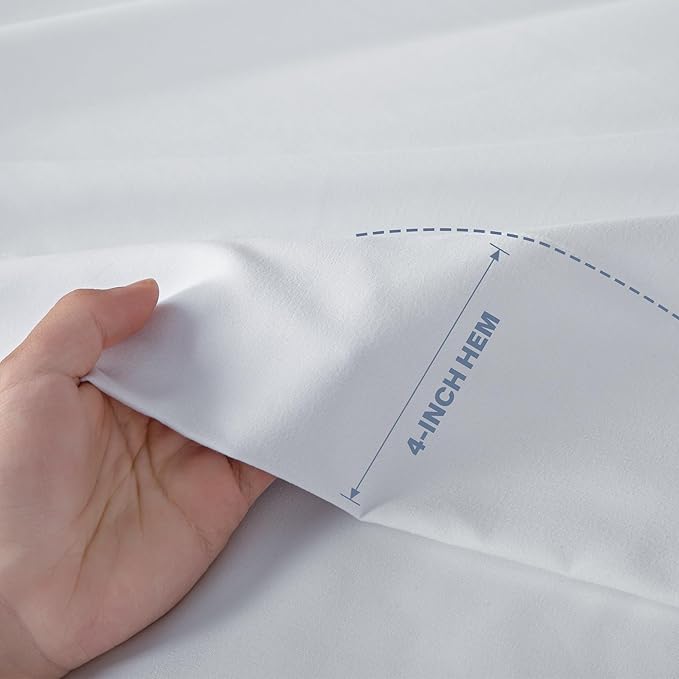 Lavisun California King Flat Sheet 6 Pack Soft Brushed Microfiber Bedding Sheets - Image 3