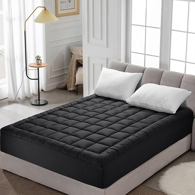 HYLEORY Twin XL Mattress Pad Quilted Fitted Mattress Protector Cooling Pillow - Image 7