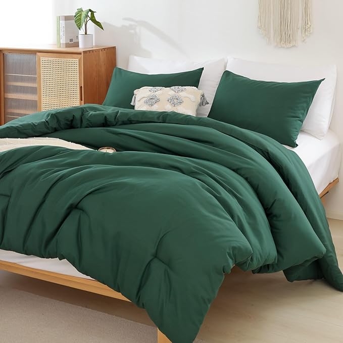 ROSGONIA Oversized Queen Comforter Emerald Green - Image 5