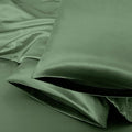 Aormenzy Satin Pillow Cases for Women Queen Size Set of 2, Woodland Green Satin by Aormenzy